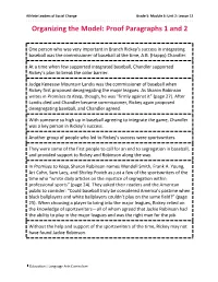 Organizing the Model: Proof Paragraphs 1 and 2