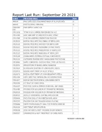 Process Specifications