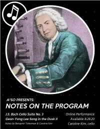 Program Notes