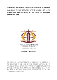 Report of the Public Protector in Terms of Section