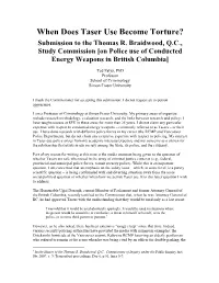 When Does Taser Use Become Torture? Submission to the Thomas R
