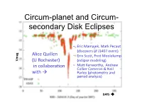Circum-Planet and Circum- Secondary Disk Eclipses