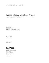 Jasper Interconnection Project Internal Project File No: J14-067
