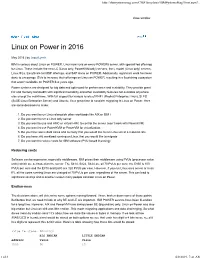 Linux on POWER