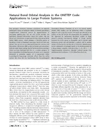 Natural Bond Orbital Analysis in the ONETEP Code: Applications to Large Protein Systems Louis P