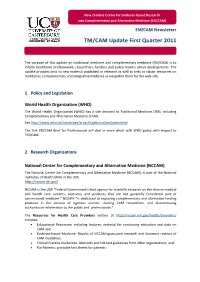 TM/CAM Update First Quarter 2011