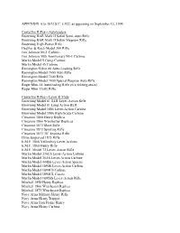 APPENDIX a to 18 U.S.C. § 922, As Appearing on September 13, 1994: Centerfire Rifles—Autoloaders Browning BAR Mark II Safari