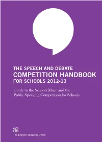 Competition Handbook for Schools 2012-13