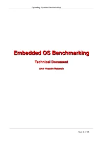 Embedded OS Benchmarking