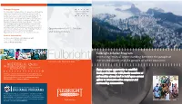 Fulbright Scholar Program Increasing “Mutual Understanding Between The