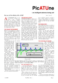 Picatune - an Intelligent Antenna Tuning Unit