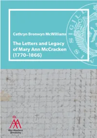 The Letters and Legacy of Mary Ann Mccracken (1770-1866)