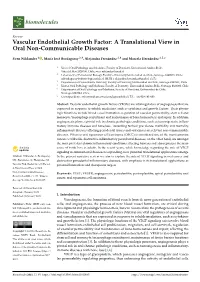 Vascular Endothelial Growth Factor: a Translational View in Oral Non-Communicable Diseases