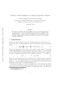 Analytic Vortex Solutions on Compact Hyperbolic Surfaces