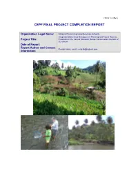 Cepf Final Project Completion Report
