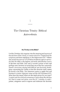 Christian Understandings of the Trinity