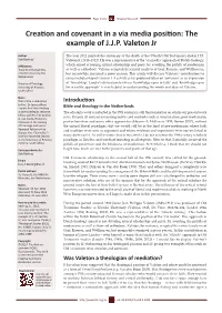 Creation and Covenant in a Via Media Position: the Example of J.J.P