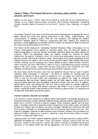 Janet L Yellen: the Federal Reserve's Monetary Policy Toolkit