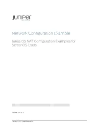 Junos OS NAT Configuration Examples for Screenos Users