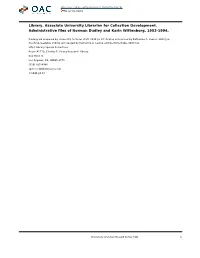 Library. Associate University Librarian for Collection Development