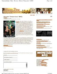 Obituary "Frozen Alive" (MVD) Page 1 of 2