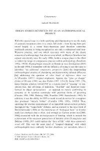 Origin Stories Revisited: Ivf As an Anthropological Project