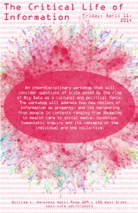 The Critical Life of Information