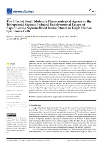 The Effect of Small Molecule Pharmacological Agents on The