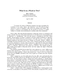 What Is in a Word Or Two?