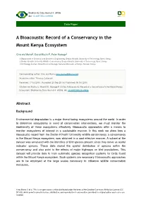 A Bioacoustic Record of a Conservancy in the Mount Kenya Ecosystem