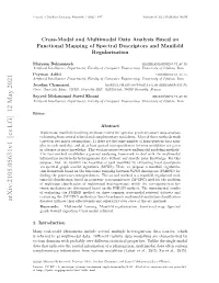 Cross-Modal and Multimodal Data Analysis Based on Functional Mapping of Spectral Descriptors and Manifold Regularization