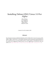 Installing Debian GNU/Linux 3.0 for Alpha