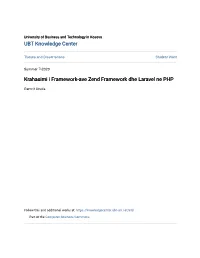 Krahasimi I Framework-Ave Zend Framework Dhe Laravel Ne PHP