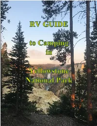 RV Guide to Camping in Yellowstone National Park