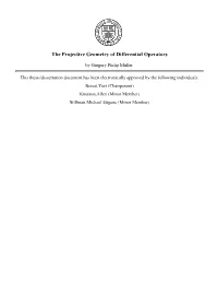 The Projective Geometry of Differential Operators
