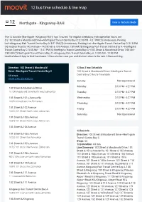 12 Bus Time Schedule & Line Route