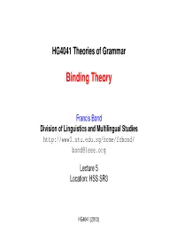 Binding Theory