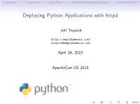 Deploying Python Applications with Httpd