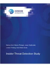 Insider Threat Detection Study