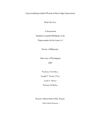 Operationalizing Cultural Warrant in Knowledge Organization Wan