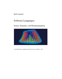 Software Languages