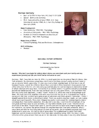 Srcd Oral History Interview