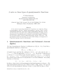 A Note on Three Types of Quasisymmetric Functions