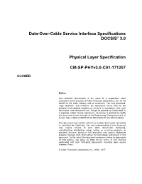 DOCSIS 3.0 Physical Layer Specification