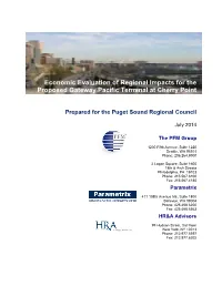 Economic Evaluation of Regional Impacts for the Proposed Gateway Pacific Terminal at Cherry Point