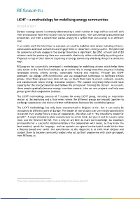 LICHT – a Methodology for Mobilising Energy Communities Introduction