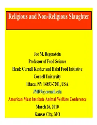 Religious and Non-Religious Slaughter