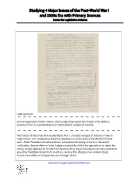 Studying 4 Major Issues of the Post-World War I and 1920S Era with Primary Sources Center for Legislative Archives