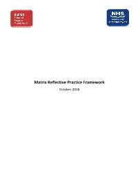 Matrix Reflective Practice Framework October 2018