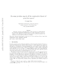 On Some Peculiar Aspects of the Constructive Theory of Point-Free Spaces